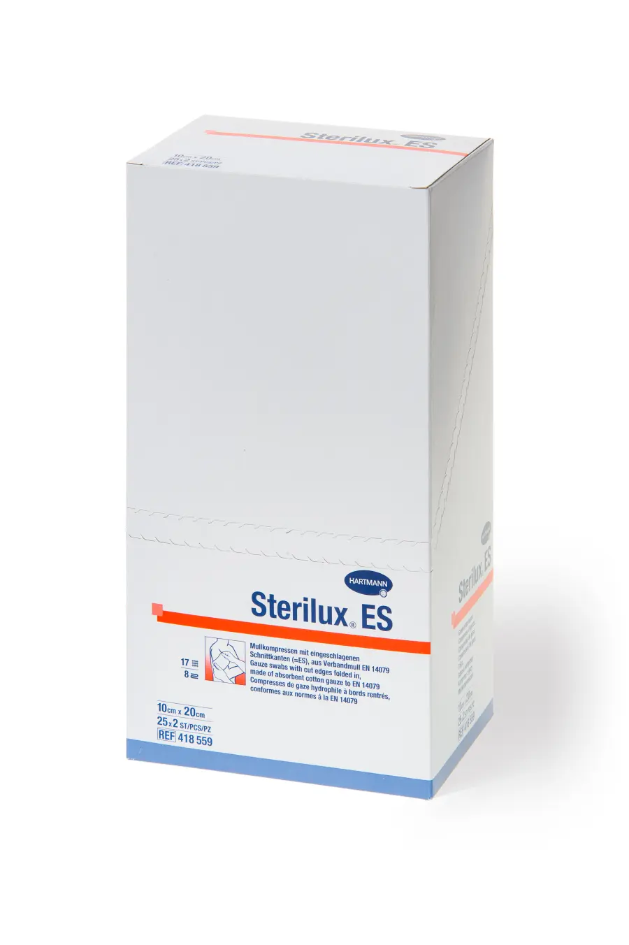 9158_GAZOVY KOMPRES STERILUX ES STERILNI 10X20CM 25X2KS